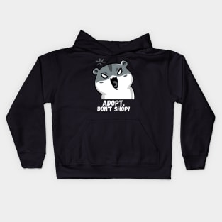 Adopt, Don't Shop. Funny and Sarcastic Saying Phrase, Humor Kids Hoodie